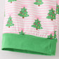 Green christmas tree print ruffle mom pajamas pants