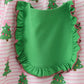 Green christmas tree print ruffle mom pajamas pants