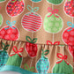 Green christmas ornaments print dress