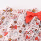 Red nutcracker girl skirt set