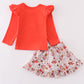 Red nutcracker girl skirt set