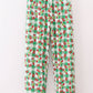 Green grinch print plaid adult pajamas pants