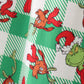 Green grinch print plaid adult pajamas pants