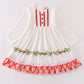 White christmas wreath dress