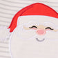 Red christmas santa claus applique stripe boy set