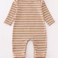 Brown stripe antler applique boy romper