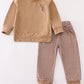 Brown antler embroidery boy set