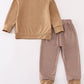 Brown antler embroidery boy set