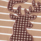 Brown stripe antler embroidery boy set