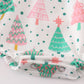 Green christmas tree print ruffle bubble