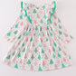 Green christmas tree ruffle dress