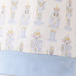 Blue nutcracker print men pajamas pants