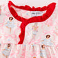 Red nutcracker print ruffle girl gown