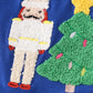 Blue christmas nutcracker french knot boy set