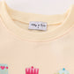 Yellow nutcracker embroidery mom&me fleece sweatshirt