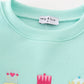 Mint nutcracker embroidery mom&me fleece sweatshirt