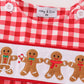 Red christmas gingerbread embroidery boy jonjon