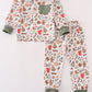 Merry christmas print boy pajamas set