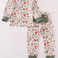 Merry christmas print boy pajamas set