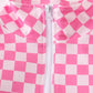 Pink checkered girl pullover