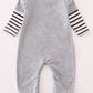 Grey farm applique boy romper