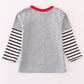 Grey farm applique boy top