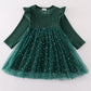 Forest velvet tutu dress