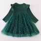 Forest velvet tutu dress