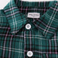 Green plaid boy button down shirt