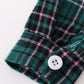 Green plaid boy button down shirt