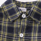 Navy plaid boy button down shirt