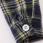 Navy plaid boy button down shirt