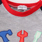 Grey toolbox applique boy set