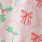 Pink christmas holly print women pajamas pants