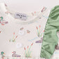 Sage duck print girl ruffle bubble