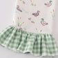 Sage duck print girl pajamas set