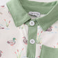 Sage duck print boy set