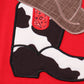 Red boots applique boy top