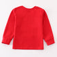 Red boots applique boy top