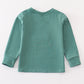 Green plane applique boy top