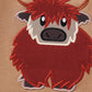 Brown cow applique boy top