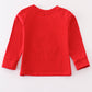 Red trolley christmas tree applique boy top