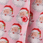 Pink christmas santa claus women pajamas set