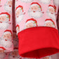 Pink christmas santa claus women pajamas set