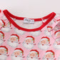 Pink christmas santa claus girl pajamas set