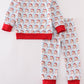 Blue christmas santa claus boy pajamas set