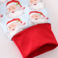 Blue christmas santa claus boy pajamas set