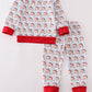 Blue christmas santa claus boy pajamas set