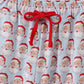 Blue christmas santa claus men pajamas pants