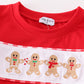 Red christmas gingerbread embroidery boy set